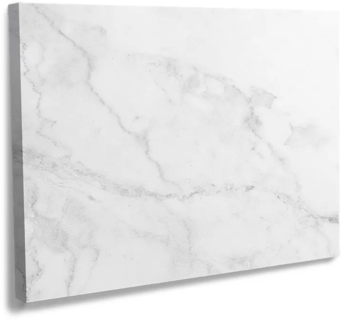 Mydesignglas Metalen Magneetborden - Whiteboard - Zonder lijst - Elk Type Magneet - Wit Marmer - 60x40