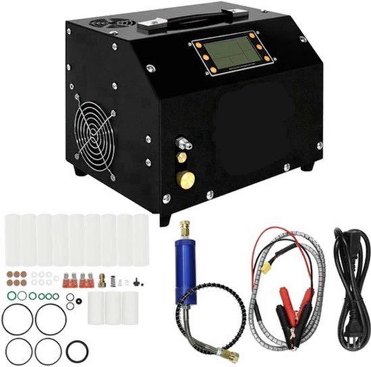 Hogedruk Luchtcompressor 300 Bar – 4500 PSI – Elektrische Compressor met LCD Display – Digitale Bediening – 220V