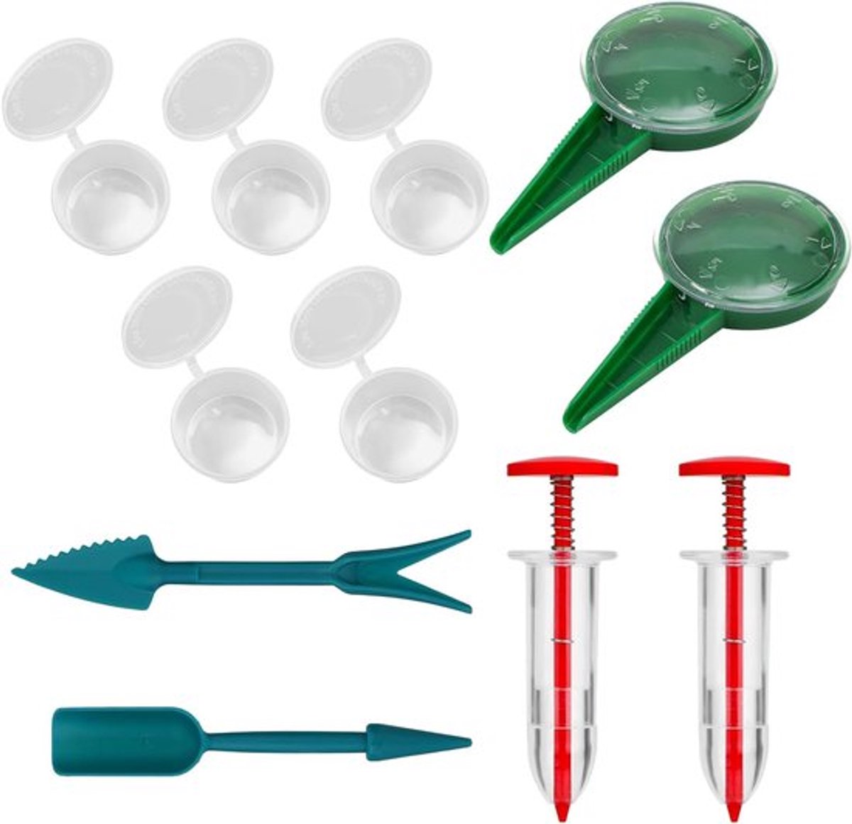 11-delige Mini Handzaaddispenser Kit, Handmatig Plantenhulpmiddel voor Zaailingen, Ideaal voor Wortelen, Sla, Gras en Spinazie