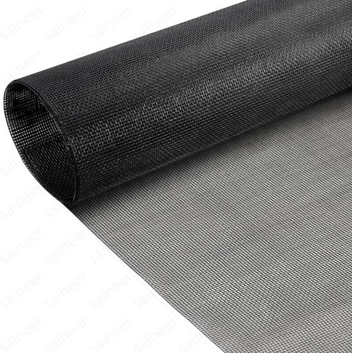 Insectennet voor ramen - duurzaam gaas - 1,2x1m - zwart