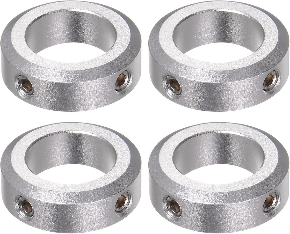 4 Stuks Stellringe voor As met 20mm en 32mm Boorgat, Diepte Stopringen voor Wielen en CNC Machines, Beschermring en Montageaccessoires