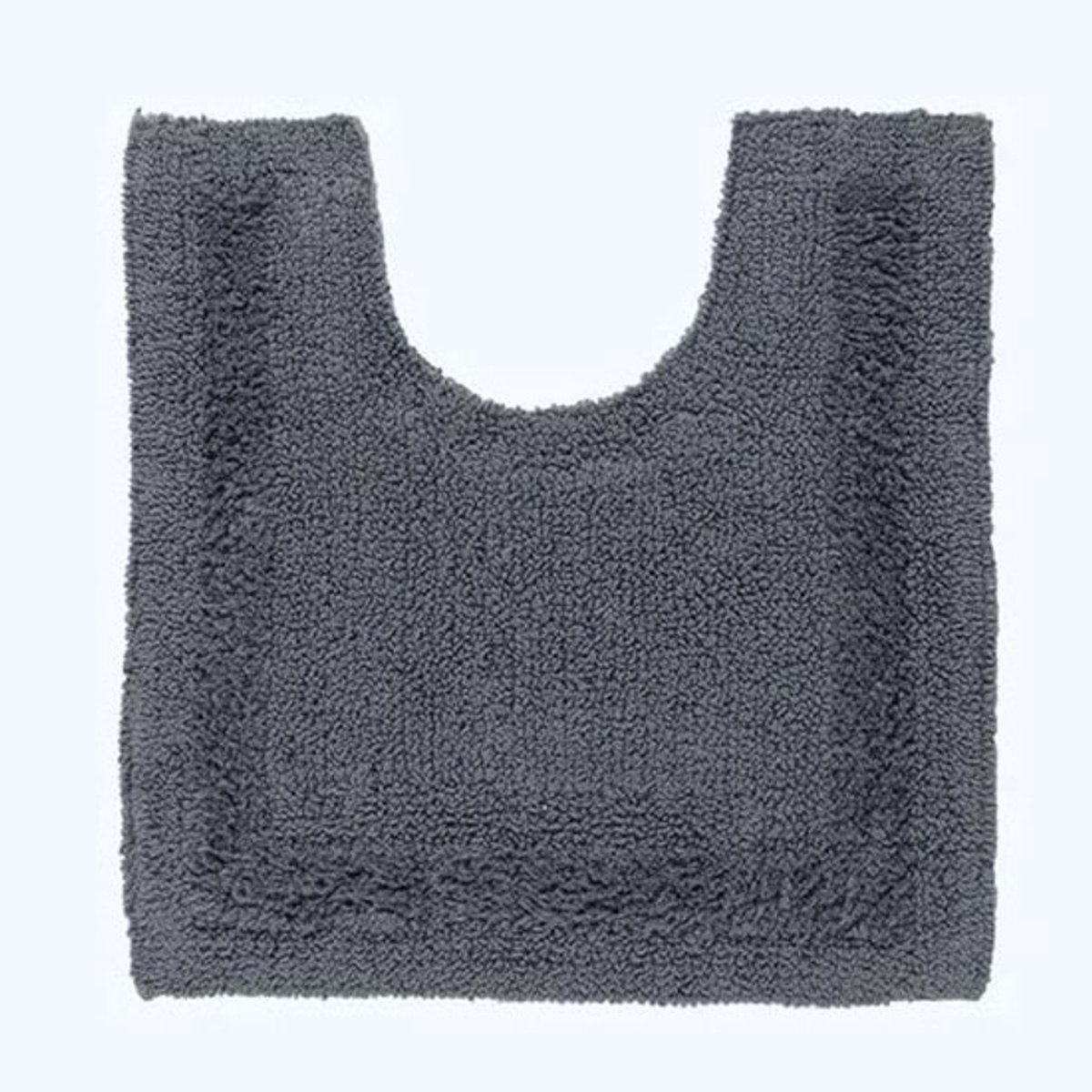 Luxe toiletmat 1600 g/m², extra zacht en absorberend, 100% katoen, antislip, wasbaar, grijs 50 x 55 cm
