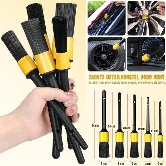 KIRA® Autowasborstel - Auto Wasborstel - Auto Wassen - Autowasborstels - Geel - 31cm x 25cm x 12cm van kira — afbeelding 4