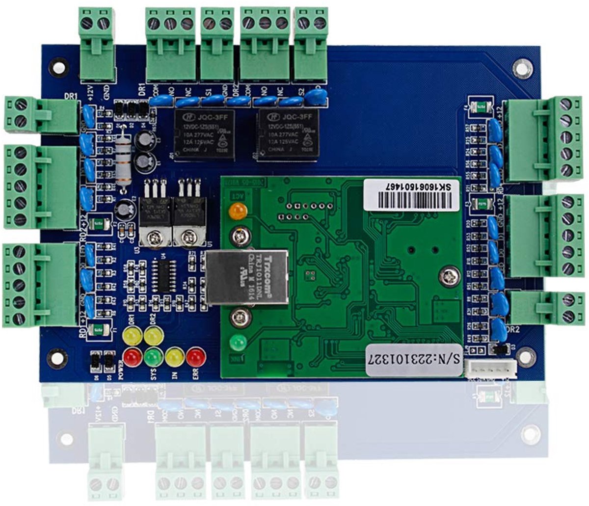 Solidchoice - TCP/IP Toegangscontrolepaneel voor 2 Deuren met RFID