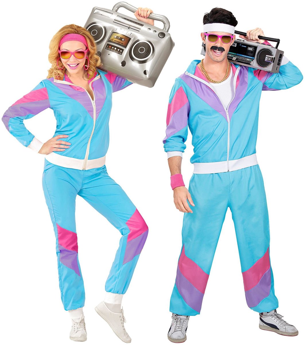 Solidchoice - Volwassen 80s Trainingspak Kostuum
