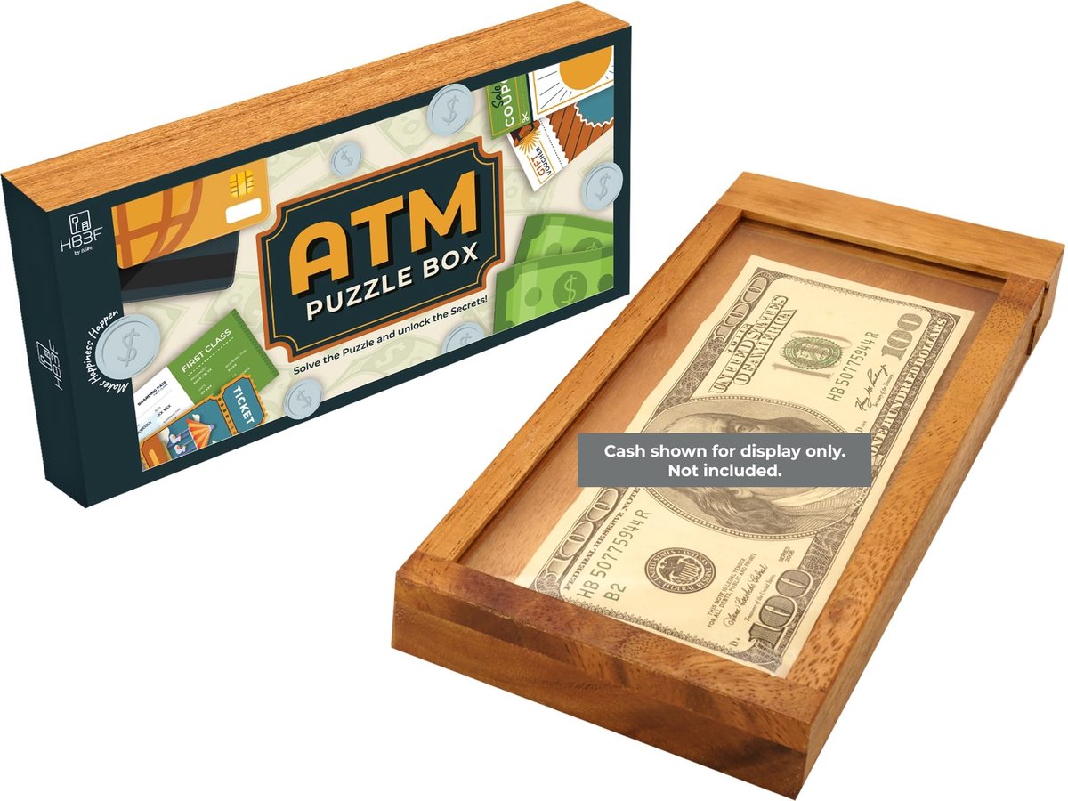Solidchoice - Houten Geheim Puzzelbox voor Volwassenen, Brain Teaser