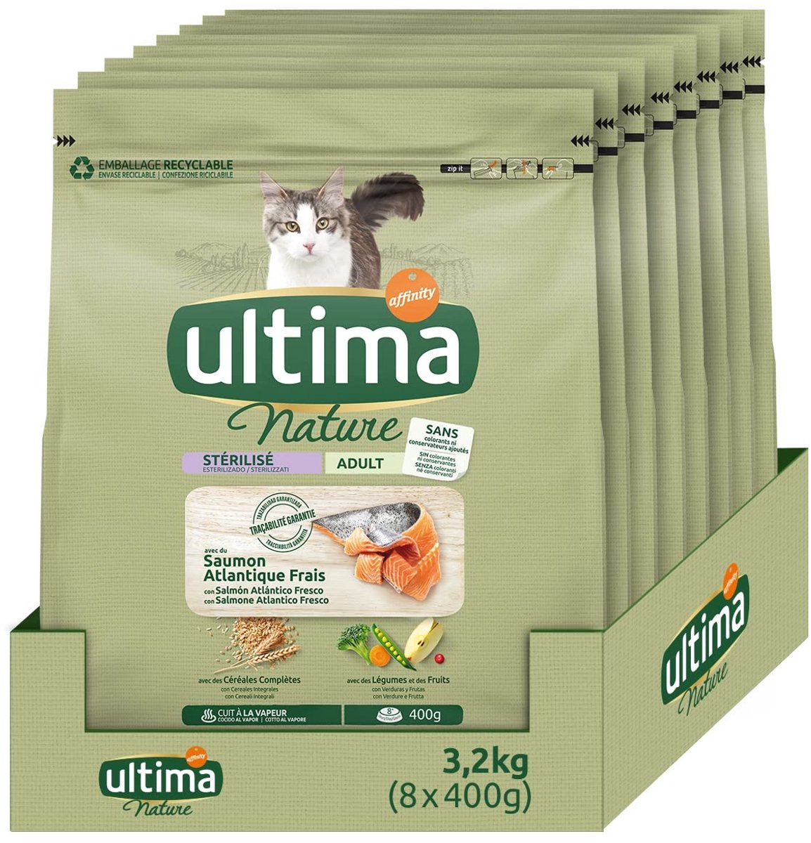 Solidchoice - Sterilized Kattenvoer met Zalm, 3.2 kg