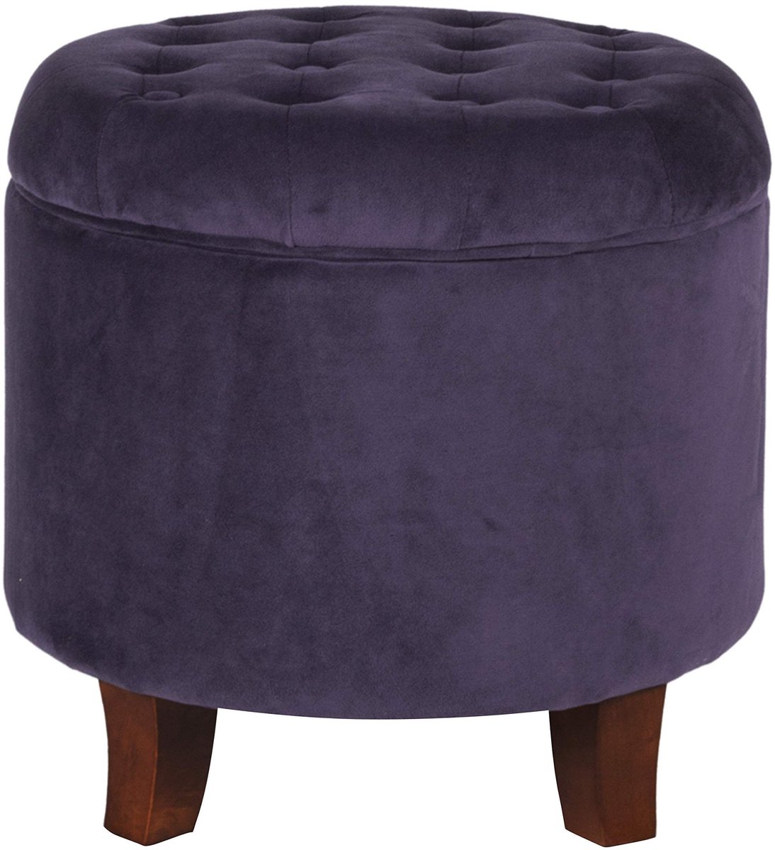 Solidchoice - Velvet Opbergpoef met Deksel voor Woonkamer en Slaapkamer
