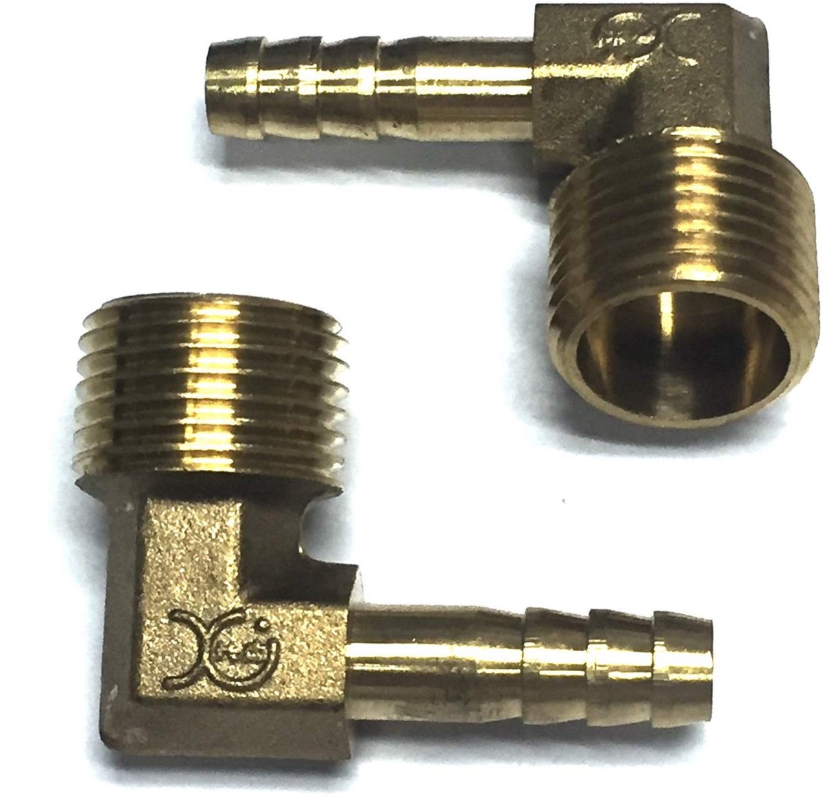 Solidchoice - 2 Stuks Messing Elleboog Slangtule Connectoren