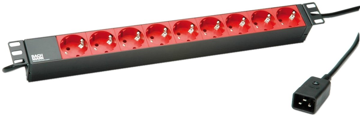 Solidchoice - 19'' Stroomstrip met 9x Schuko Aansluitingen