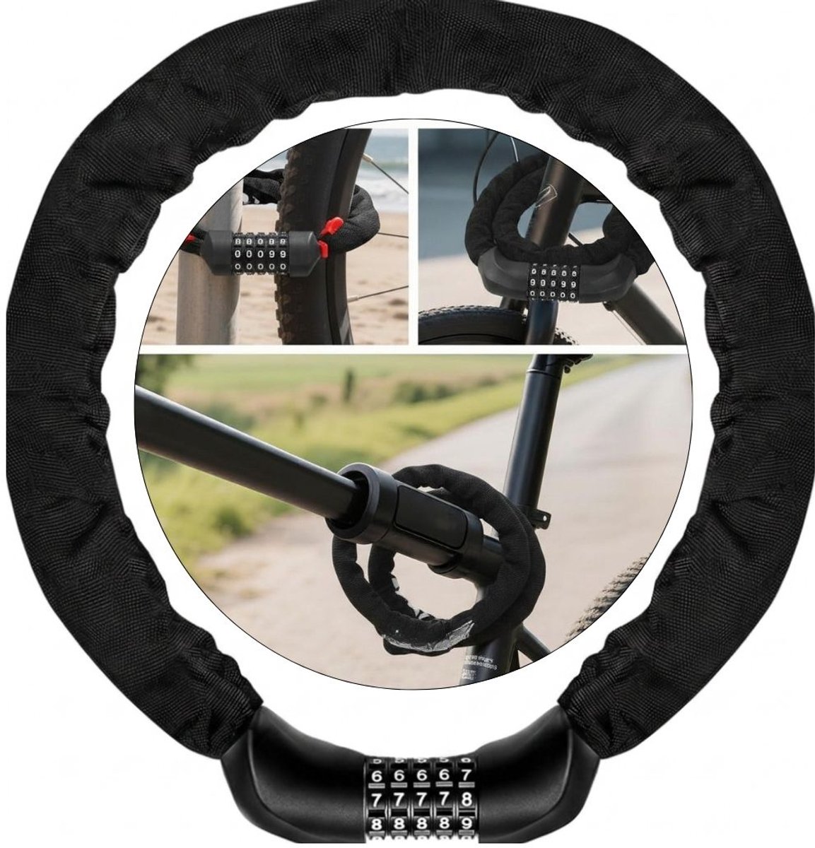 Zavio® Fatbike Slot - Fiets Slot - Kettingslot - Metaal