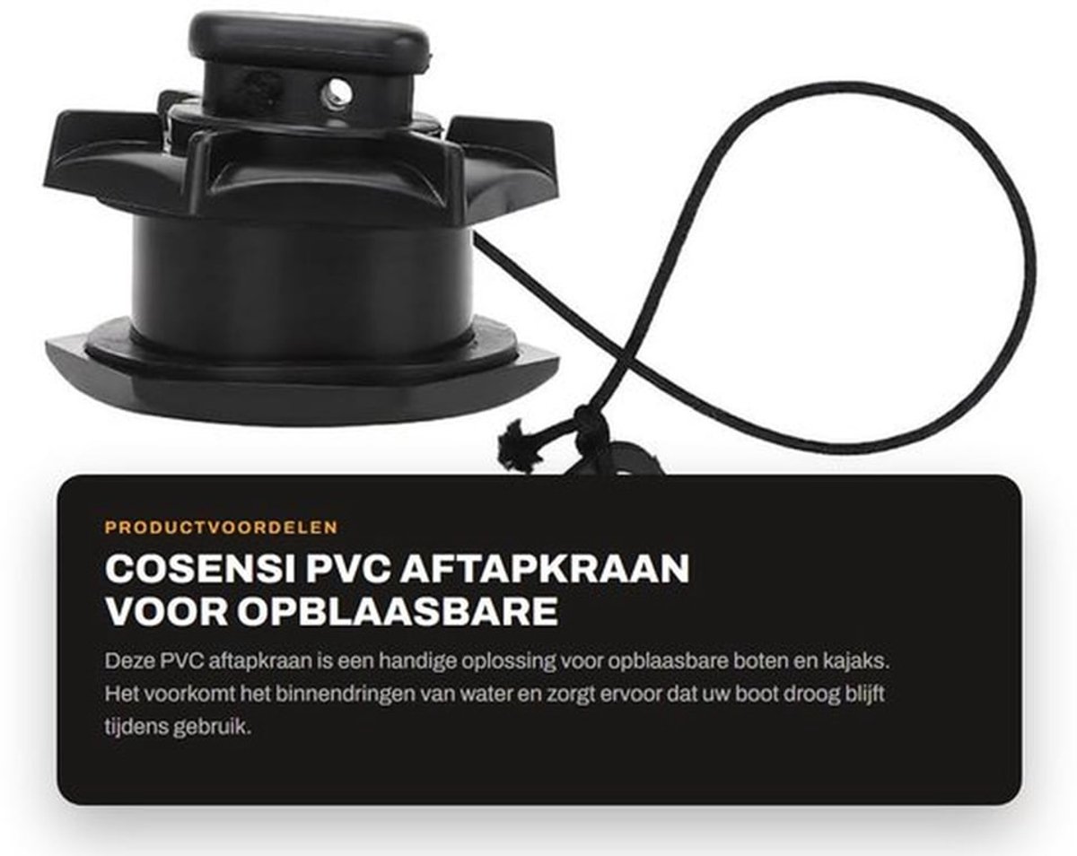 Aftapkraan Waterdicht - Kajak-afvoerventiel - PVC Spuigat Plug - Opblaasbare Boot - Lichtgewicht - Stevig en Duurzaam