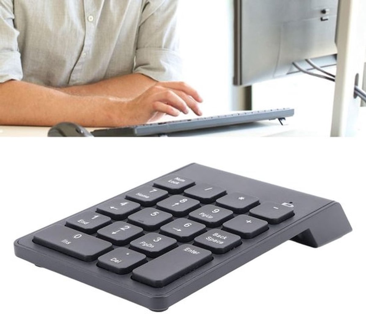 Draadloze nummerblokken - Numpad met cijferblok - Draagbaar en efficiënt - Modern ontwerp - Ideaal voor financiële boekhouding - Geschikt...