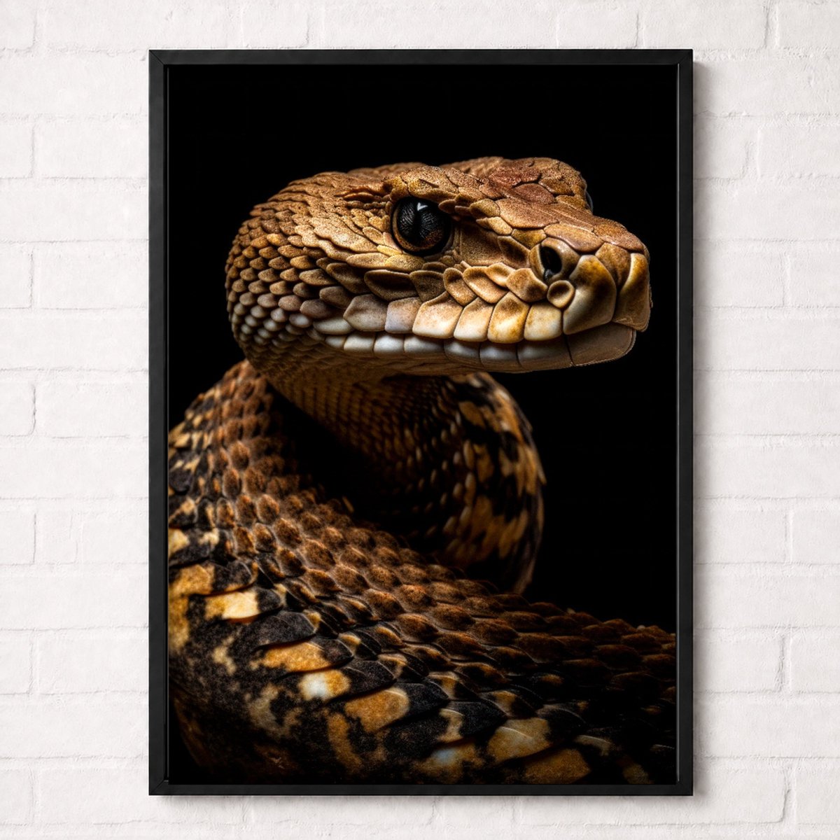 Ratelslang Poster - Wildlife Portrait Collection - Dieren Posters - A2+ 43,2 x 61 cm