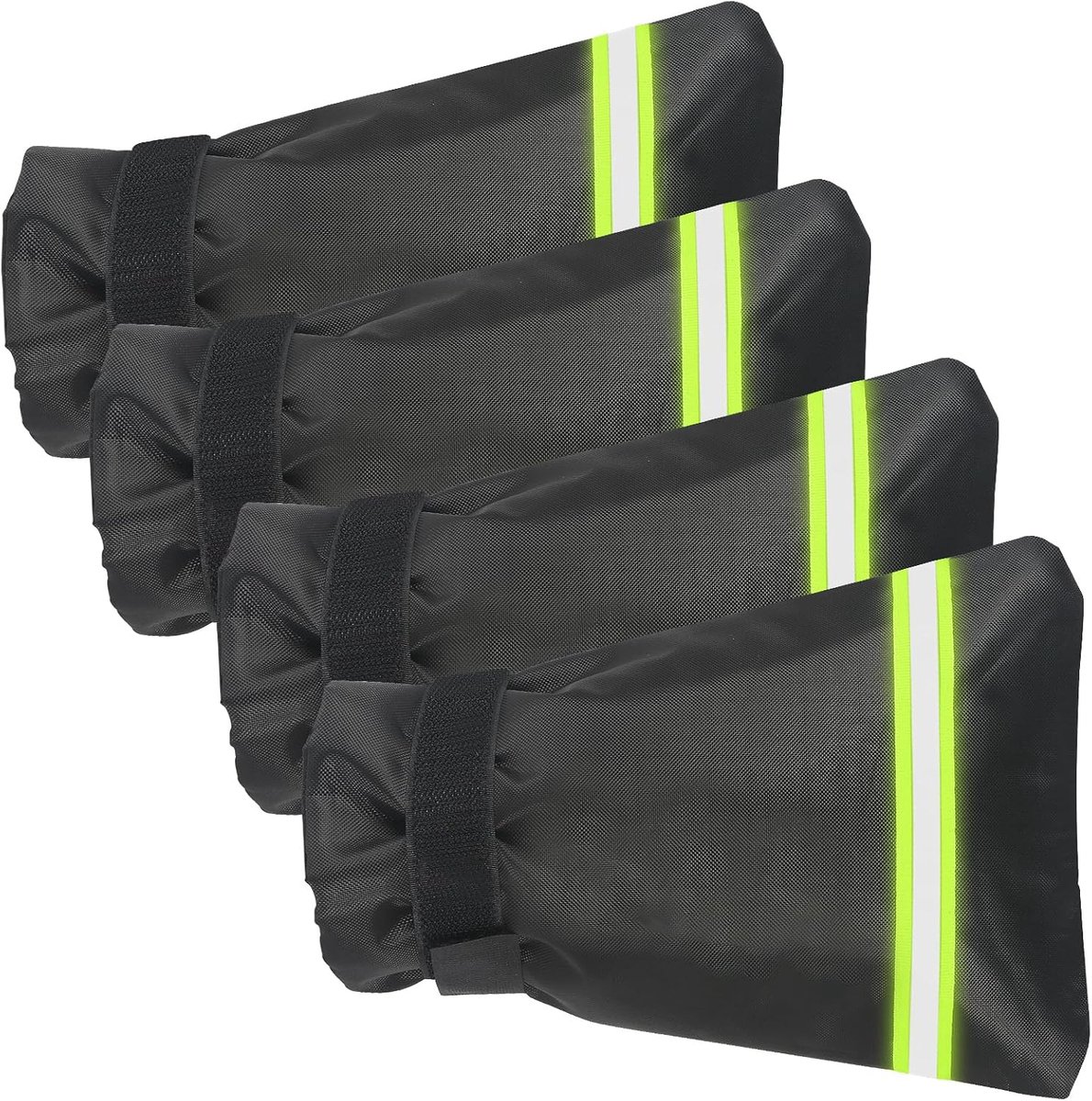 Claoner Kraancover winter - 4 stuks - Vorstbescherming - Herbruikbaar - Met reflecterende band - Zwart