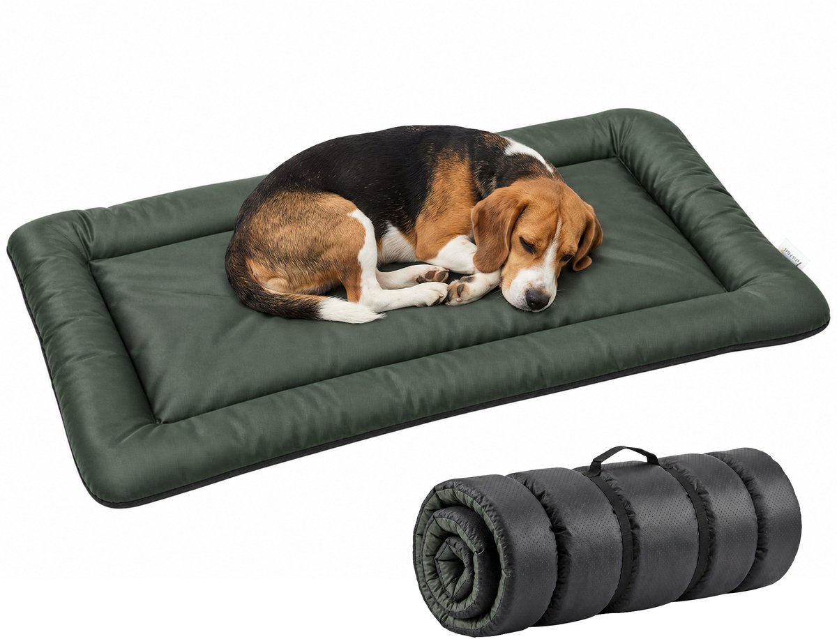 PawHut Pet Bed Mat-Oxford-Gewebe, PP-Baumwolle-110L x 68B x 6H cm-Grün