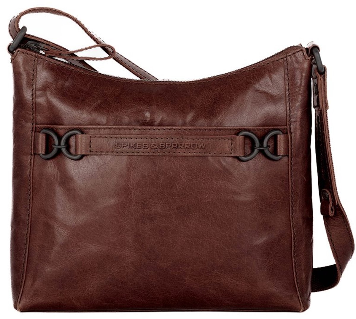 Leren Crossbodytas - Elize - Donkerbruin