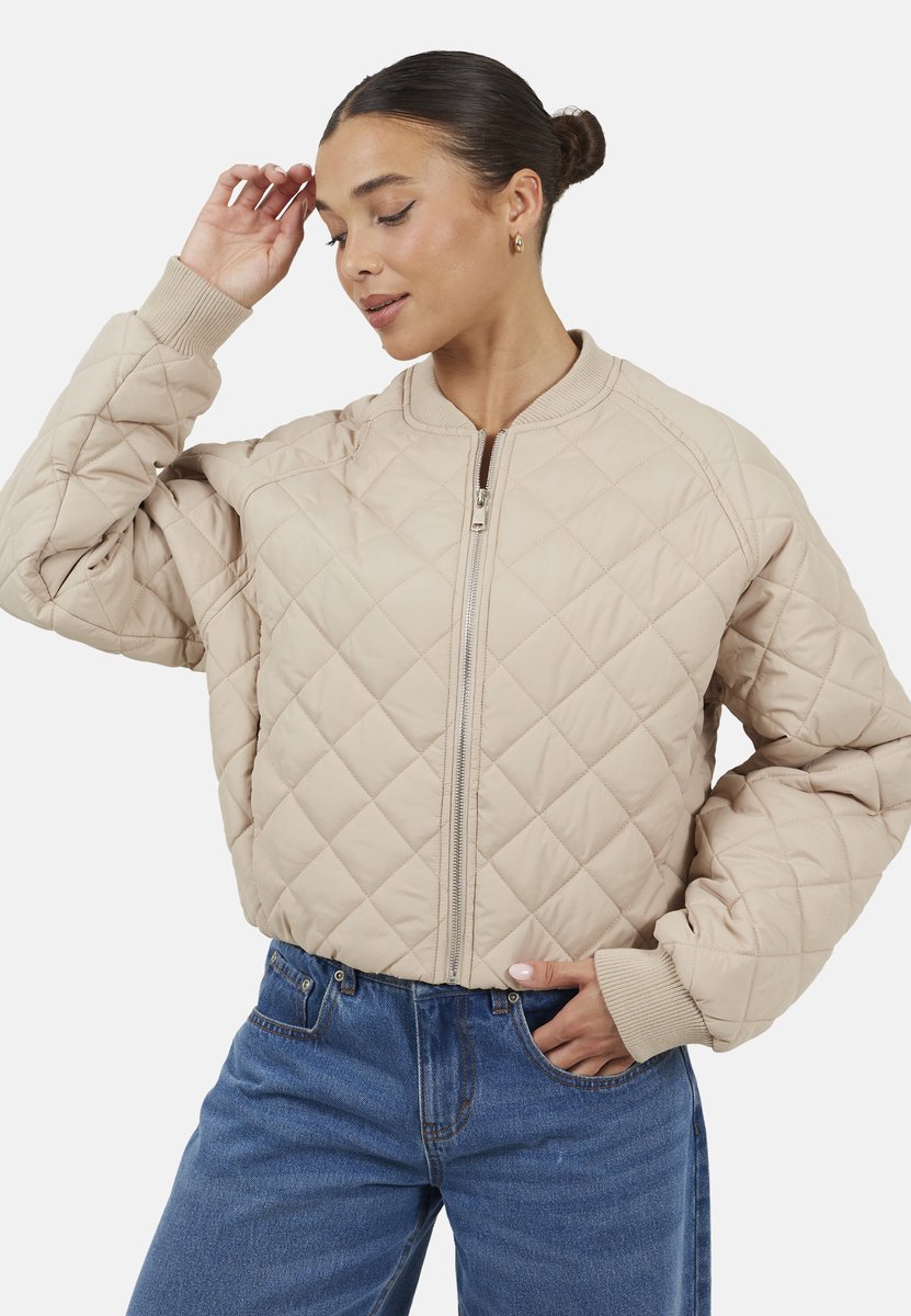 Brave Soul Outdoorjas Polyester Vrouwen Steenkleur