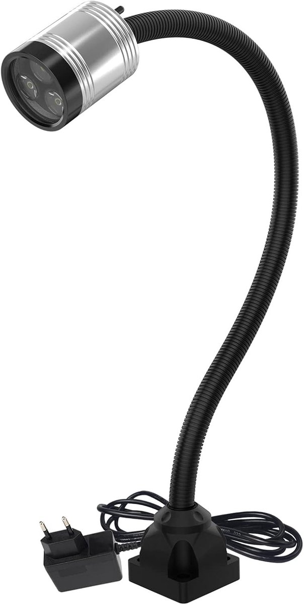 Flexibele LED-werklamp - Zwart - 500 mm - Waterdicht en Hittebestendig - Voor Industrie en Werkbank
