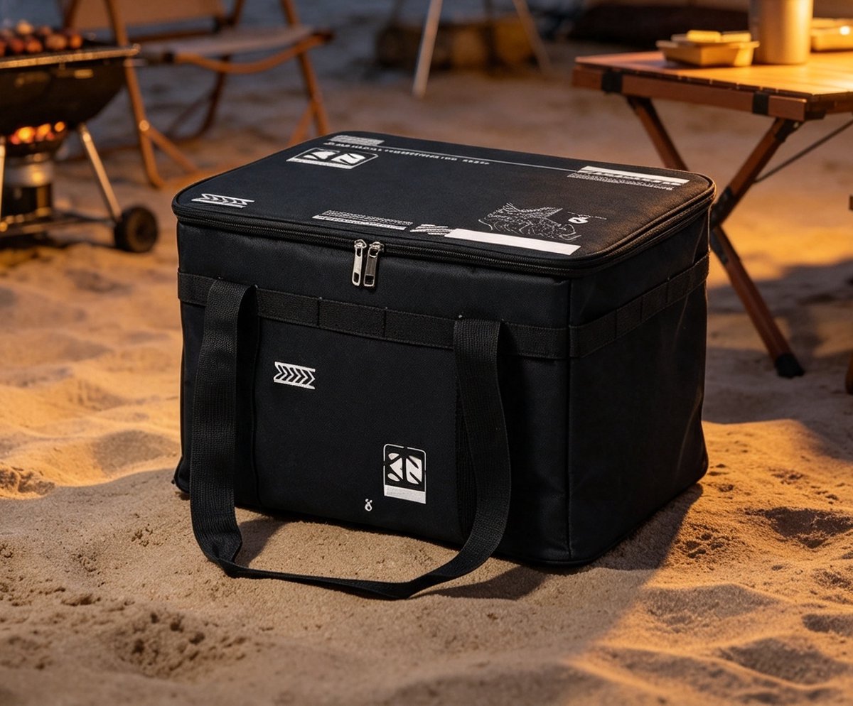 Tactische kampeer opbergtas 30L waterdicht Oxford‑doek Zwart 38×30×26 cm opbergtas voor outdoor avonturen en reisbenodigdheden