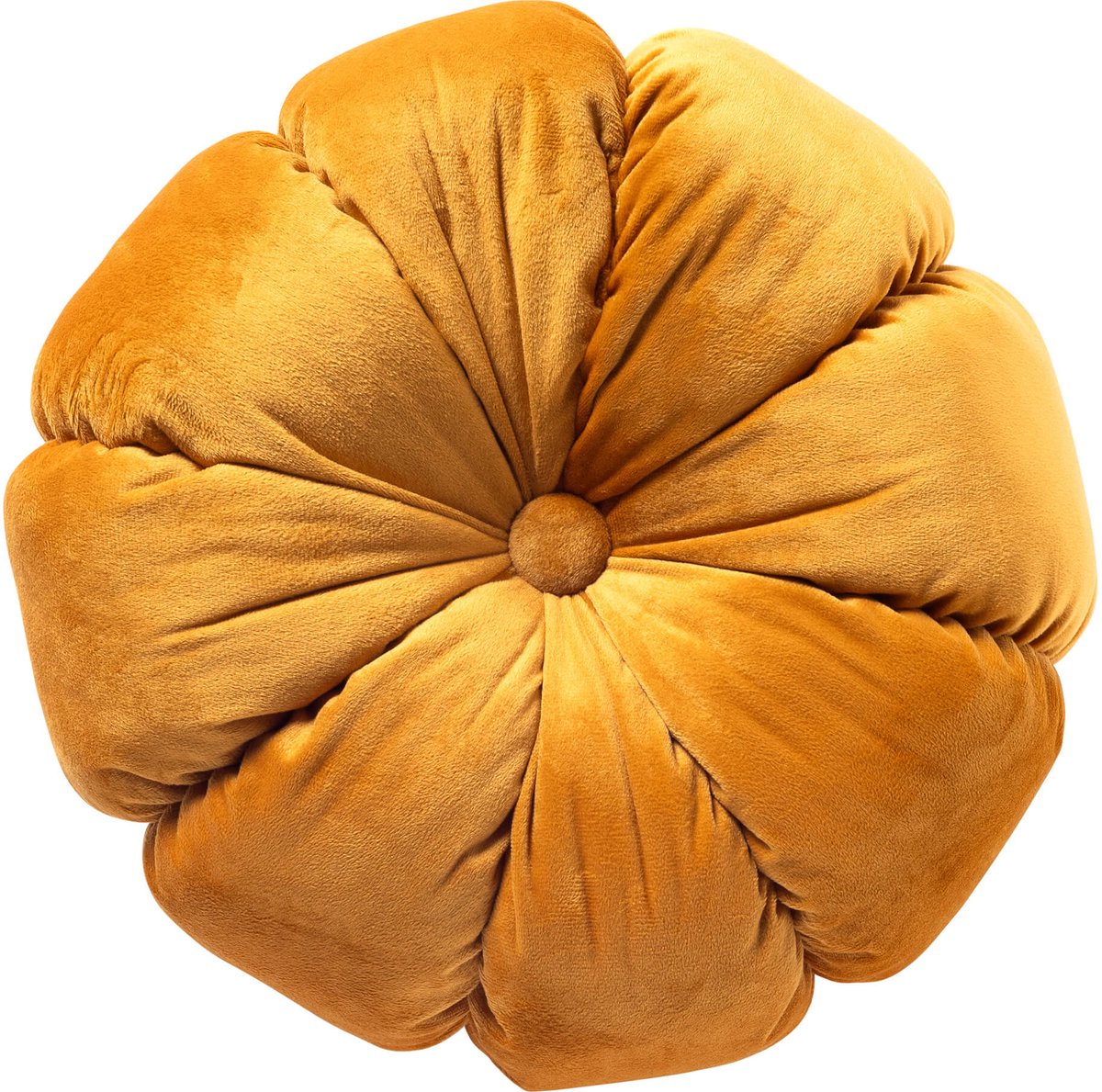 Dutch Decor - RAISA - sierkussen ∅38 cm - bloemkussen - Chai Tea - geel