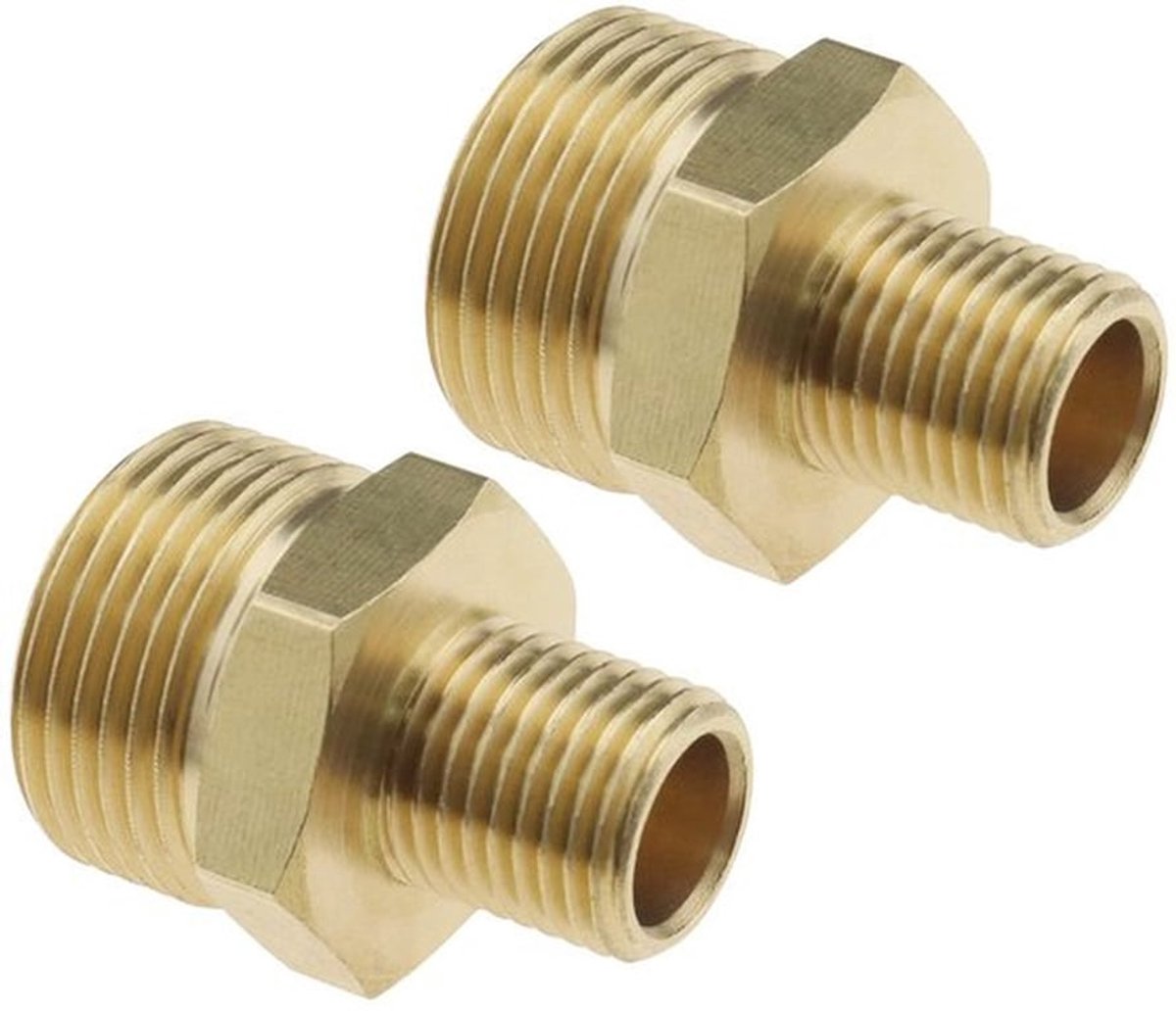 Hogedrukreiniger Adapter M22 x 1,5 naar G1/4 Inch Messing Koppeling