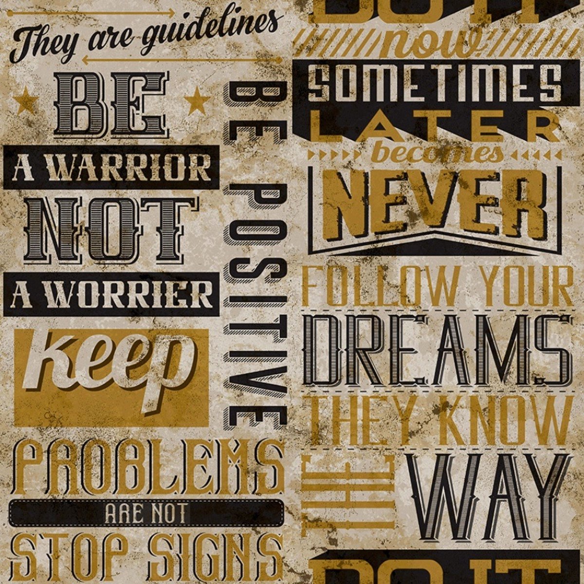 Noordwand - Behang - Friends - & - Coffee - Words - and - Letters - metallic - en - zwart