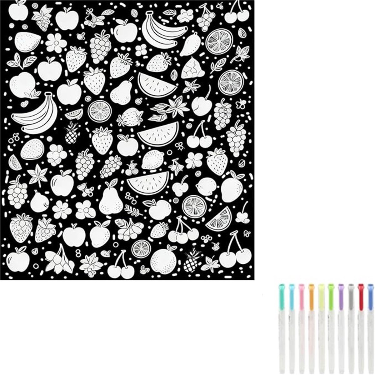 Kleurdeken - DIY kleurdeken - kleurdeken voor volwassenen - kleurdekens voor volwassenen - kleur deken - wasbaar kleurboekdoek - kleurdeken met stiften - kleur deken met stiften - 70x100cm - Geschikt voor creatief spelen thuis