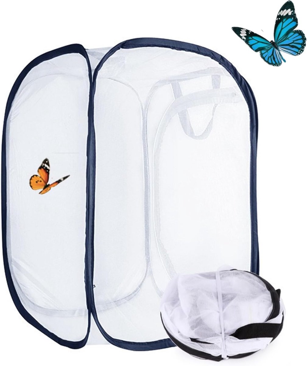 SnelShoppen - Vouwbare Vlinderkooi met Ventilatie, Insecten Habitat voor Tuin, 40x40x60 cm, Lichtgewicht en Duurzaam, Ideaal voor Kinderen en Educatie