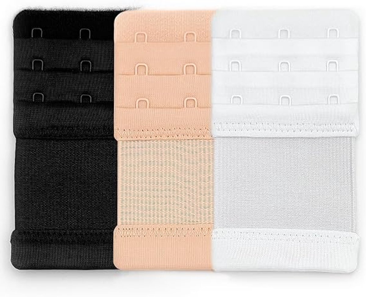 Elastische bh-verlenger met gecoate haakjes – gemaakt van roestvrij staal – verkrijgbaar in een uitvoering met 3 rijen en een uitvoering met 2 rijen,Combinatie 1,5.5*10.4cm