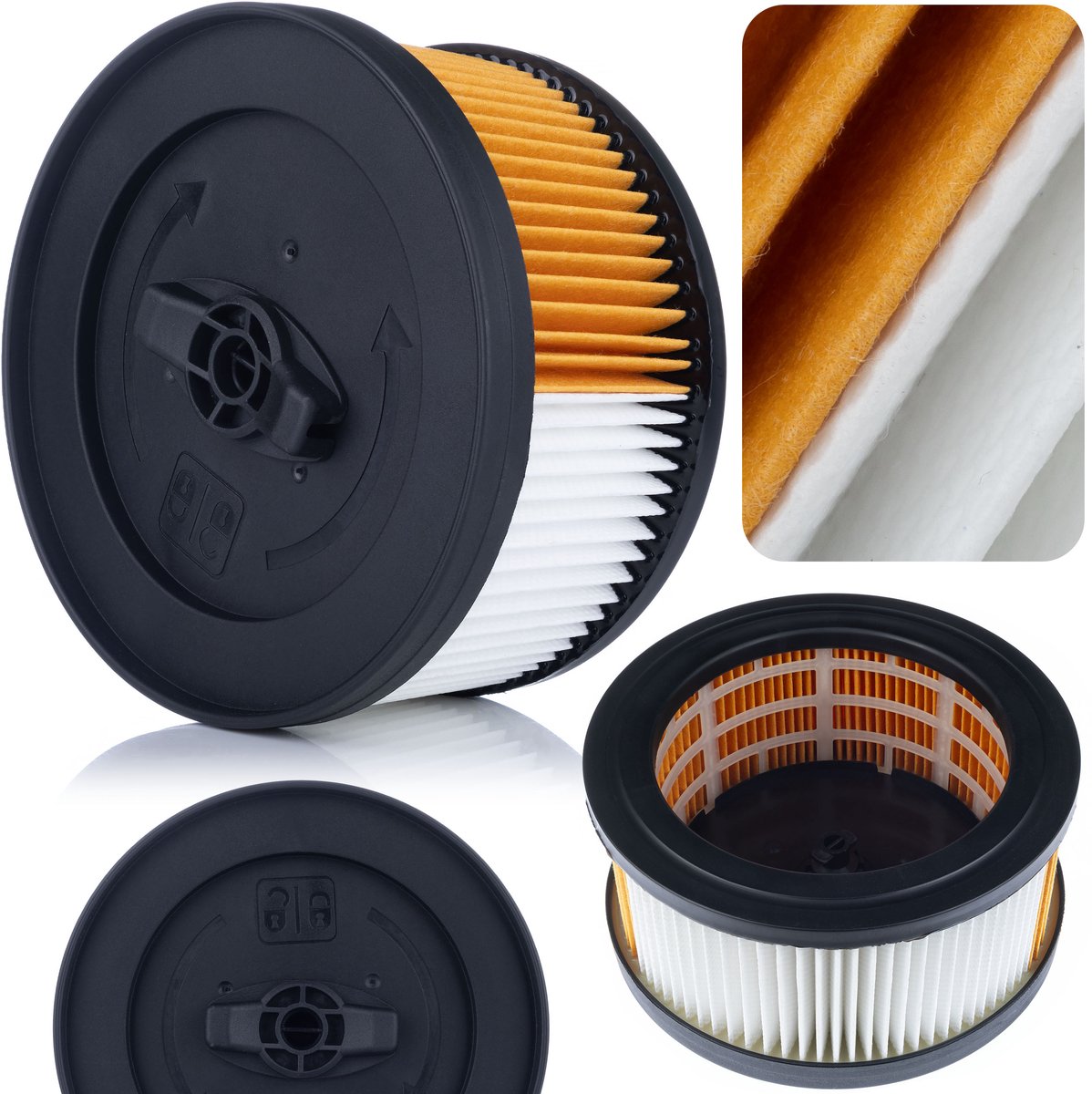 Rosfix Filter Vervanging - Cycloonfilter Filtratie - Ø180 mm, 90 mm - Geschikt voor Kärcher