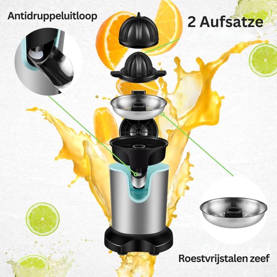 ZRNS® Fruitpers Electrisch - Citruspers - Sinasappelpers - 800 W van zrns — afbeelding 5