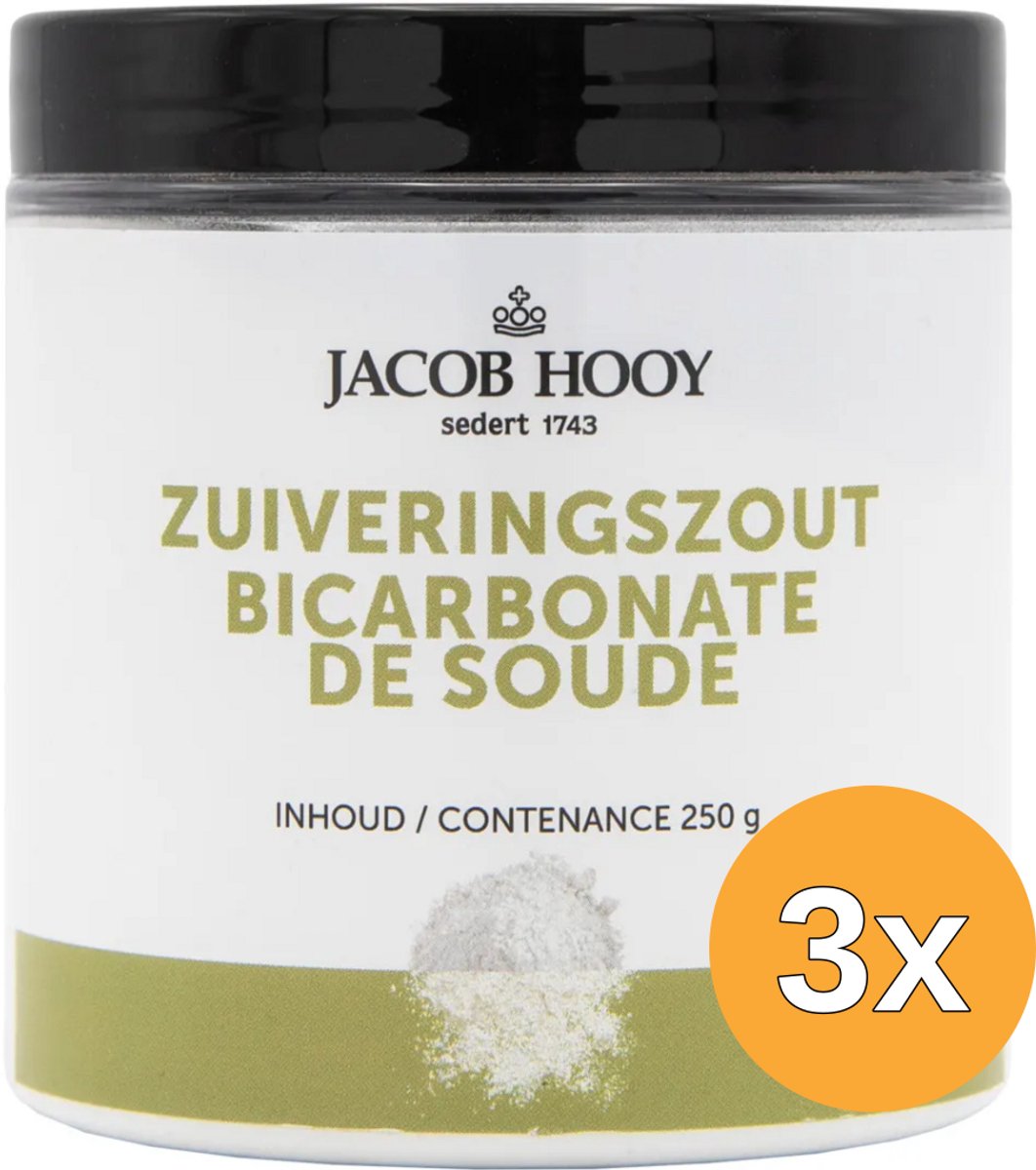 3x Jacob Hooy zuiveringszout natrium bicarbonaat (250 gr)