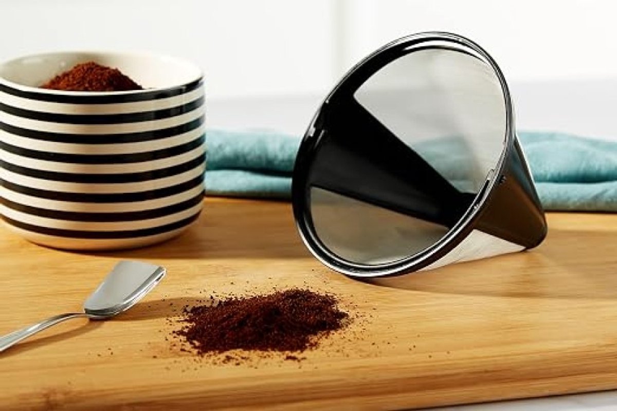 Permanent koffiefilter nr. 4 van roestvrij staal gaas – herbruikbaar voor koffie en thee