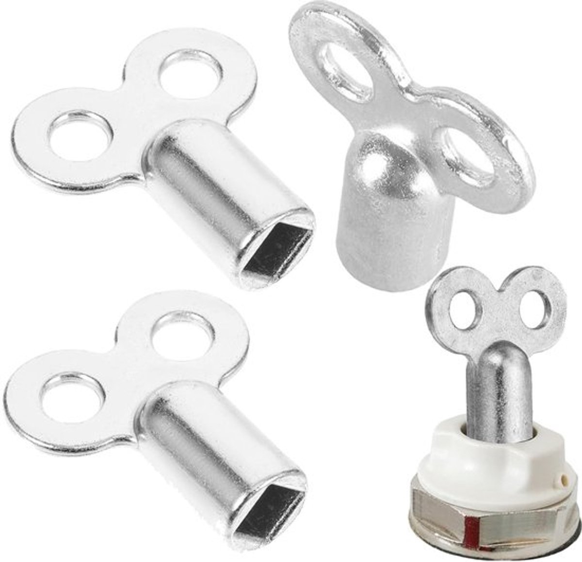 Radiatorontluchtingssleutel - Universele Sleutel - Compact - Aluminium - Radiatorsleutel - Voor Centrale Verwarming