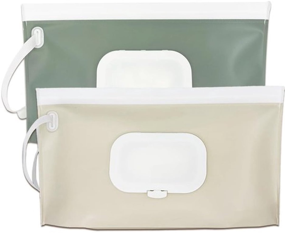 Doekdispenser 2-pack - Draagbare Navulbare Doekhuiders - Herbruikbare Reis-Babydoekjes-Dispenser - Waterdicht - Stofdicht - Hoogwaardig EVA-Materiaal - Doekjeshouder
