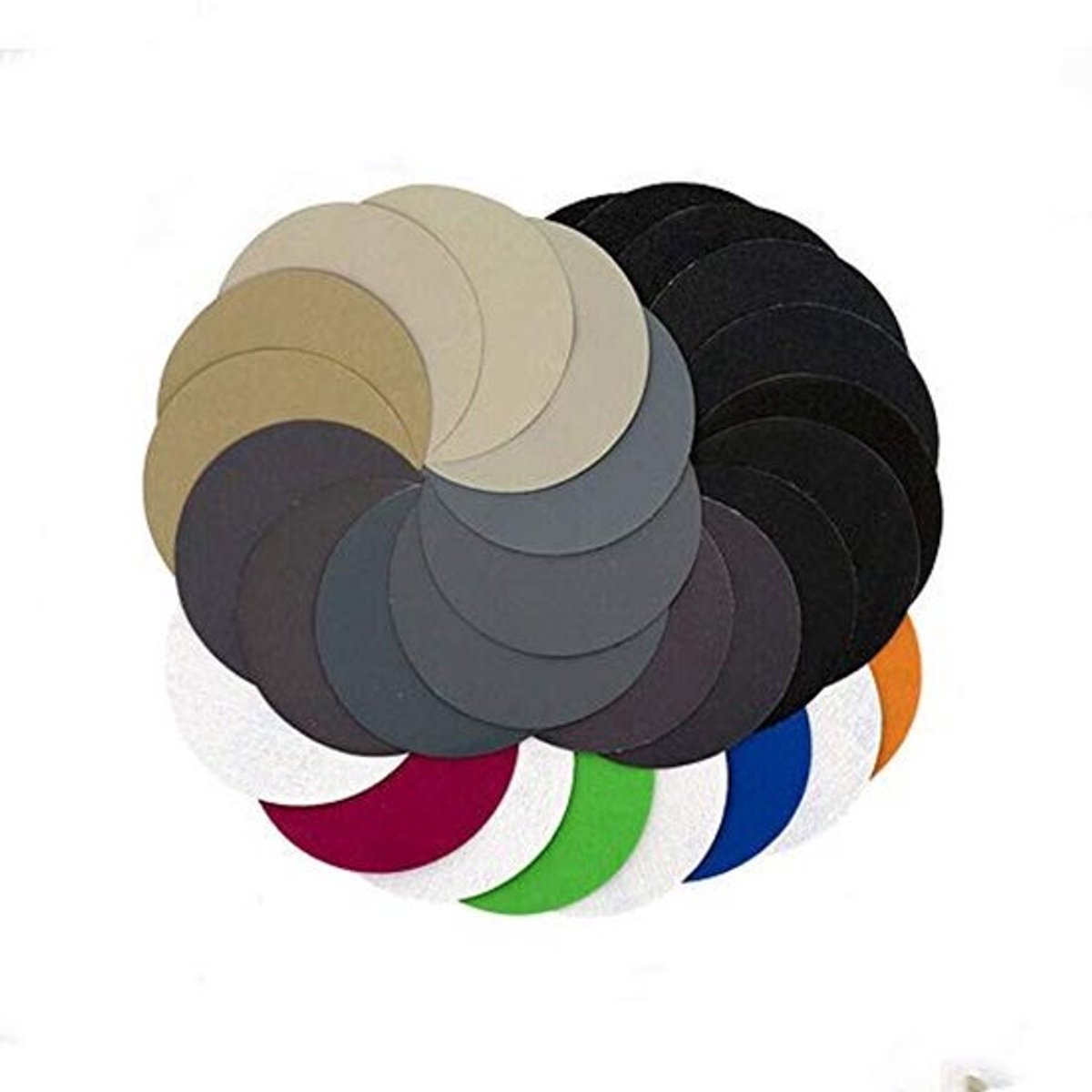 Schuurpapier 75mm - Schuurpapier Set - Schuurpapier Fijn - Schuurpapier 1500# - Siliconen Carbide - 10 Stuks - Schuurdiscs