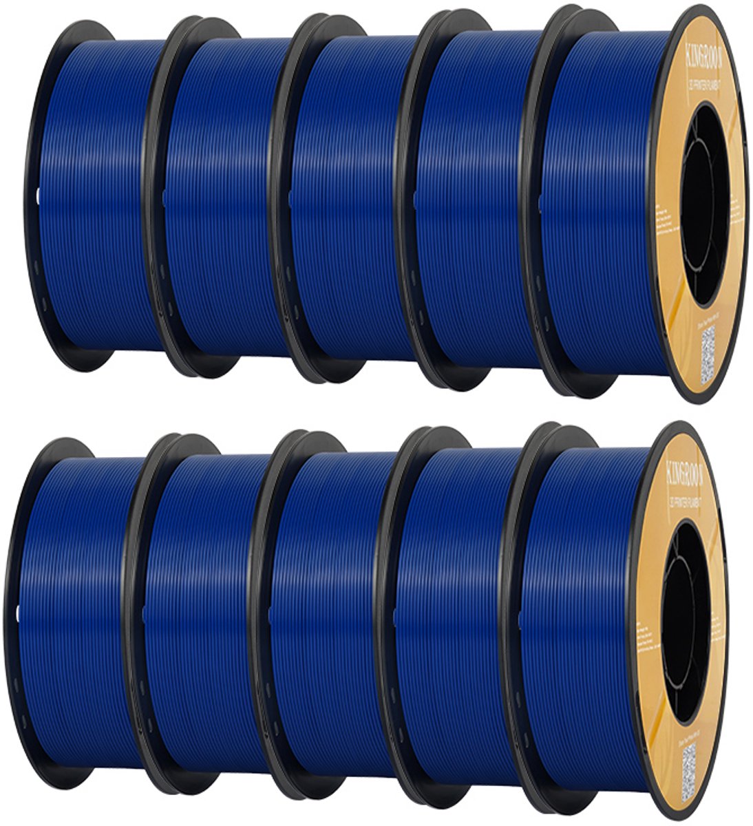 KINGROON PETG Filament 1,75 mm 10 kg Blauw – 3D Printer Filament voor FDM/FFF 3D-Printers – Hoge Sterkte, Nauwkeurig en Eenvoudig te Printen