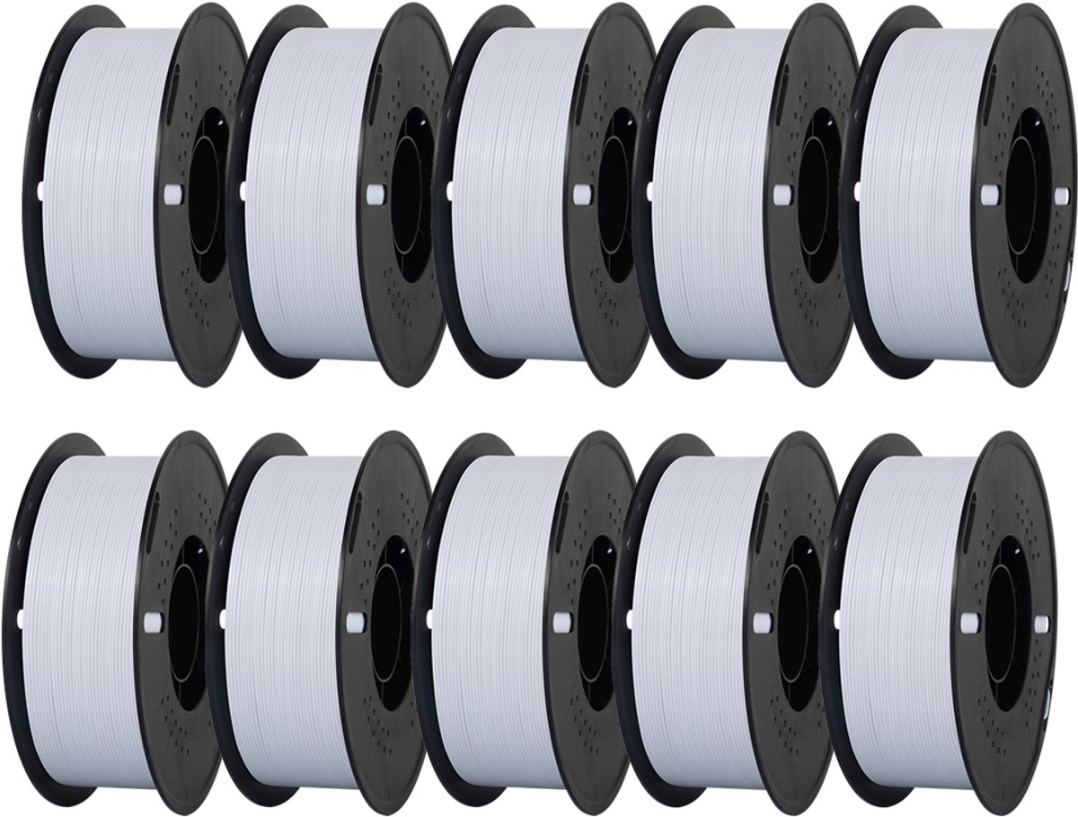 KINGROON PETG Filament 1,75 mm 10 kg Wit – 3D Printer Filament voor FDM/FFF 3D-Printers – Hoge Sterkte, Nauwkeurig en Eenvoudig te Printen