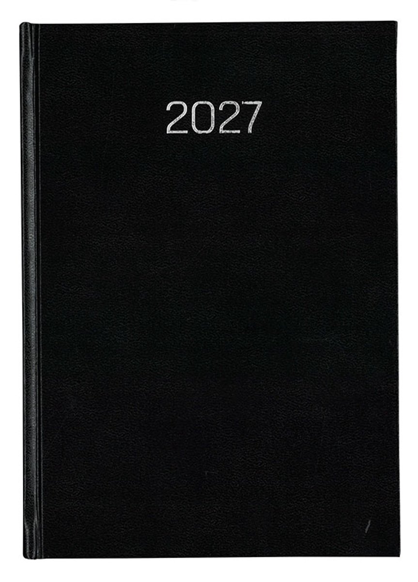 MGPcards - Bureau Dag-agenda 2027 - H42 Padua - formaat A5 - dag - 1 dag per pagina - Nederlandstalig - Made in Italy - Harde omslag - 14.8 x 21 cm - Zwart
