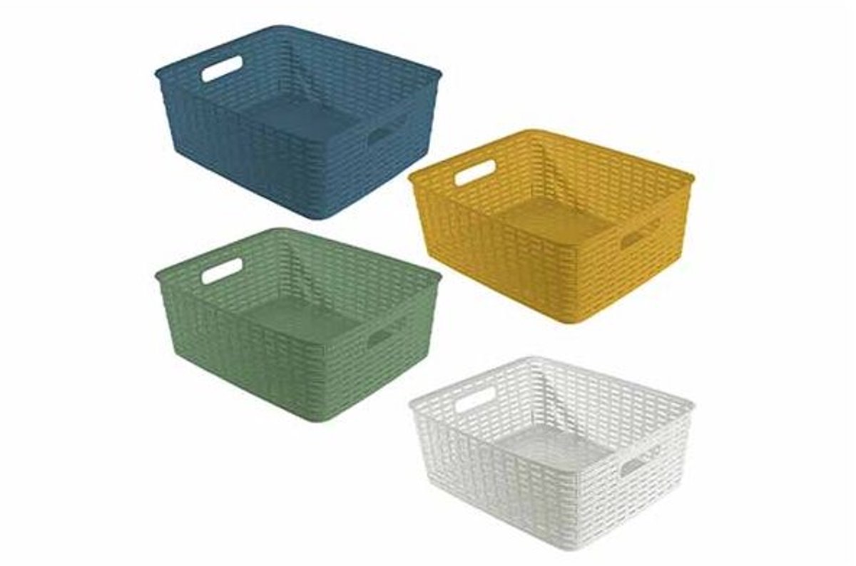 Rattan Mand Nº4 12l 4 Ass 37,5x30,4xh13,5cm