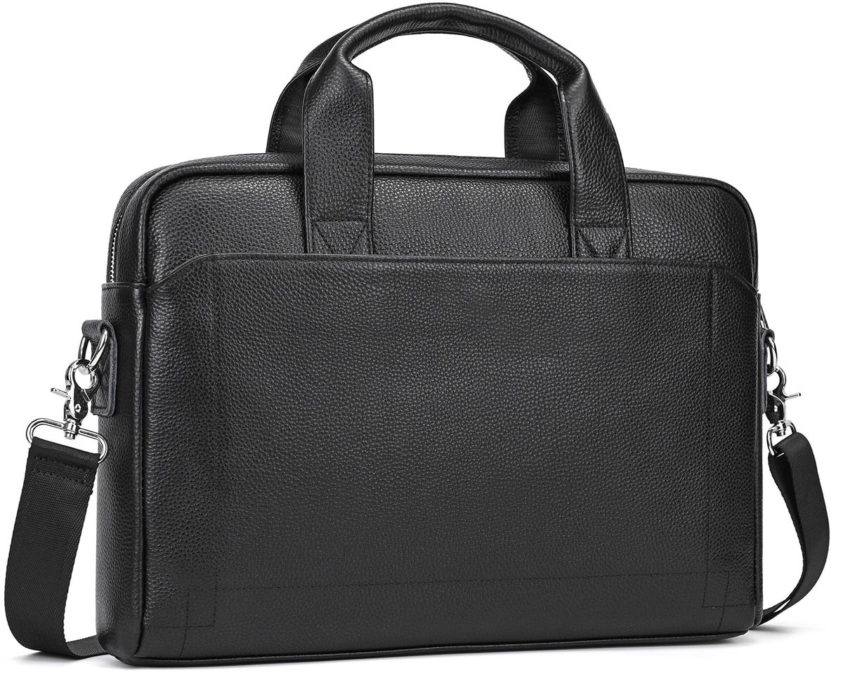 Solidchoice - Echt Leren Laptoptas voor 15,6 inch Laptop met Schouderband