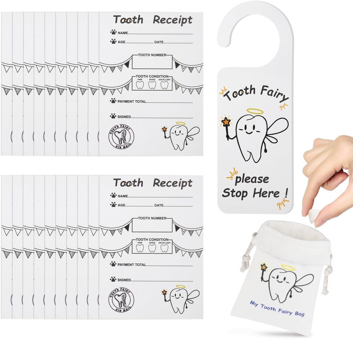 Solidchoice - Set van 20 Tandarts Certificaten voor Kinderen met Tandenloket