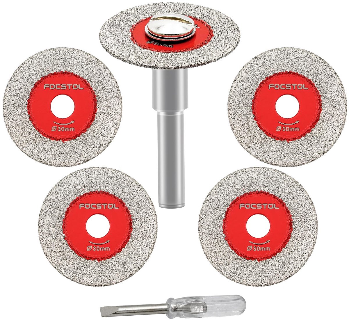 Solidchoice - Set van 5 Diamant Glaszaagbladen