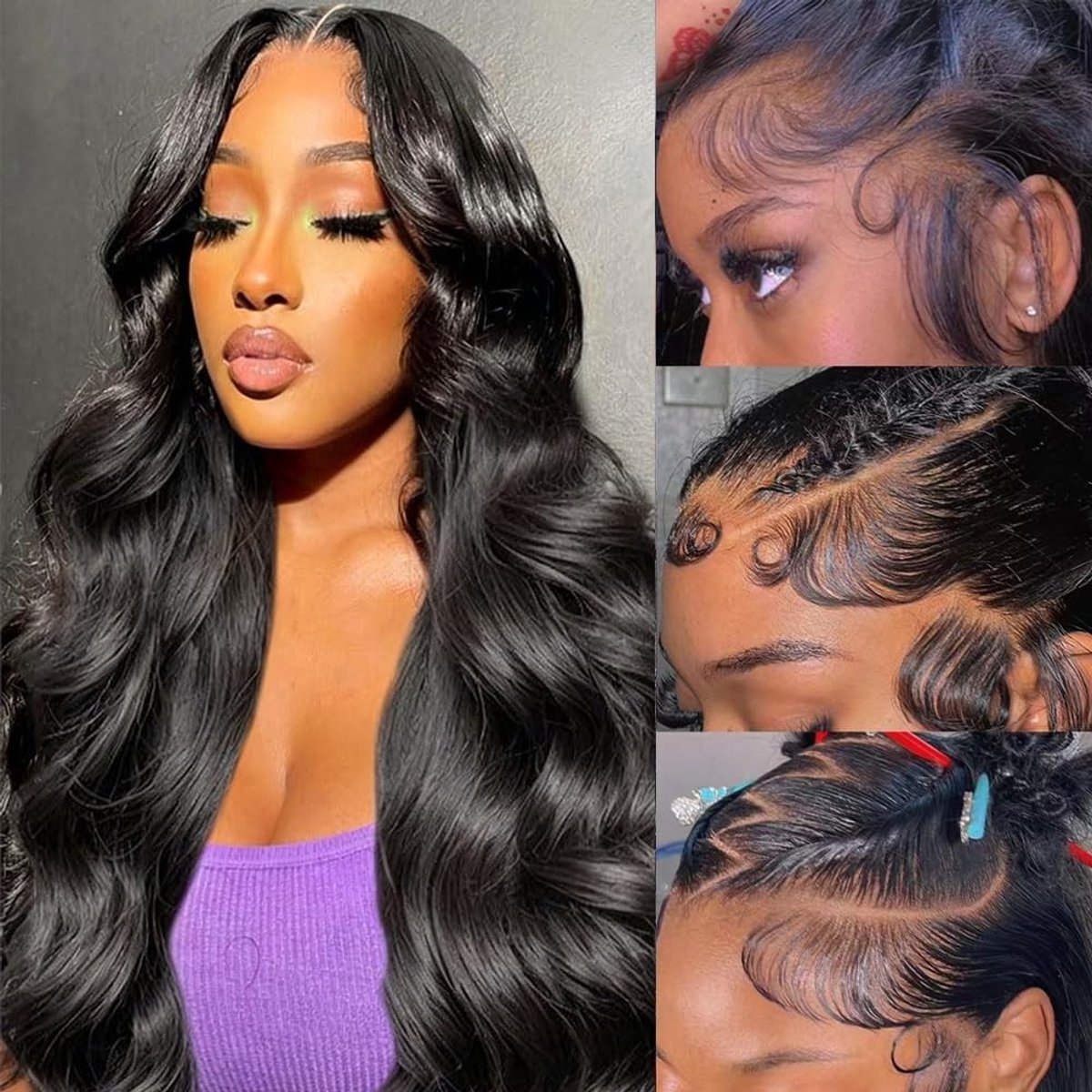 Solidchoice - 20 Inch HD Lace Frontal Wig Menselijk Haar Body Wave