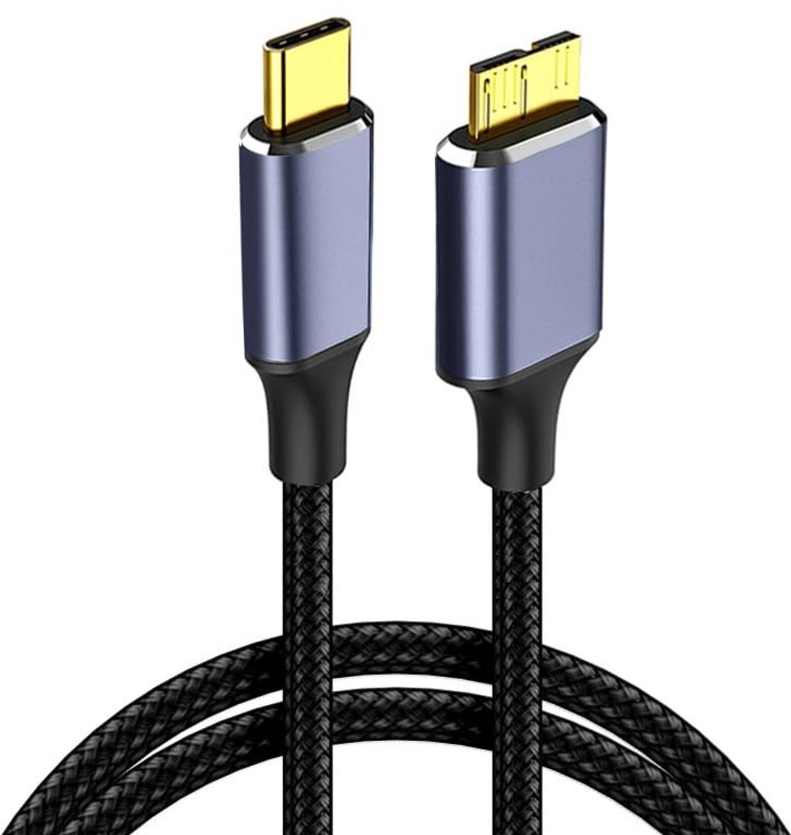 Solidchoice - USB 3.0 Kabel 0.5m USB-C naar Micro B voor Snelle Gegevensoverdracht