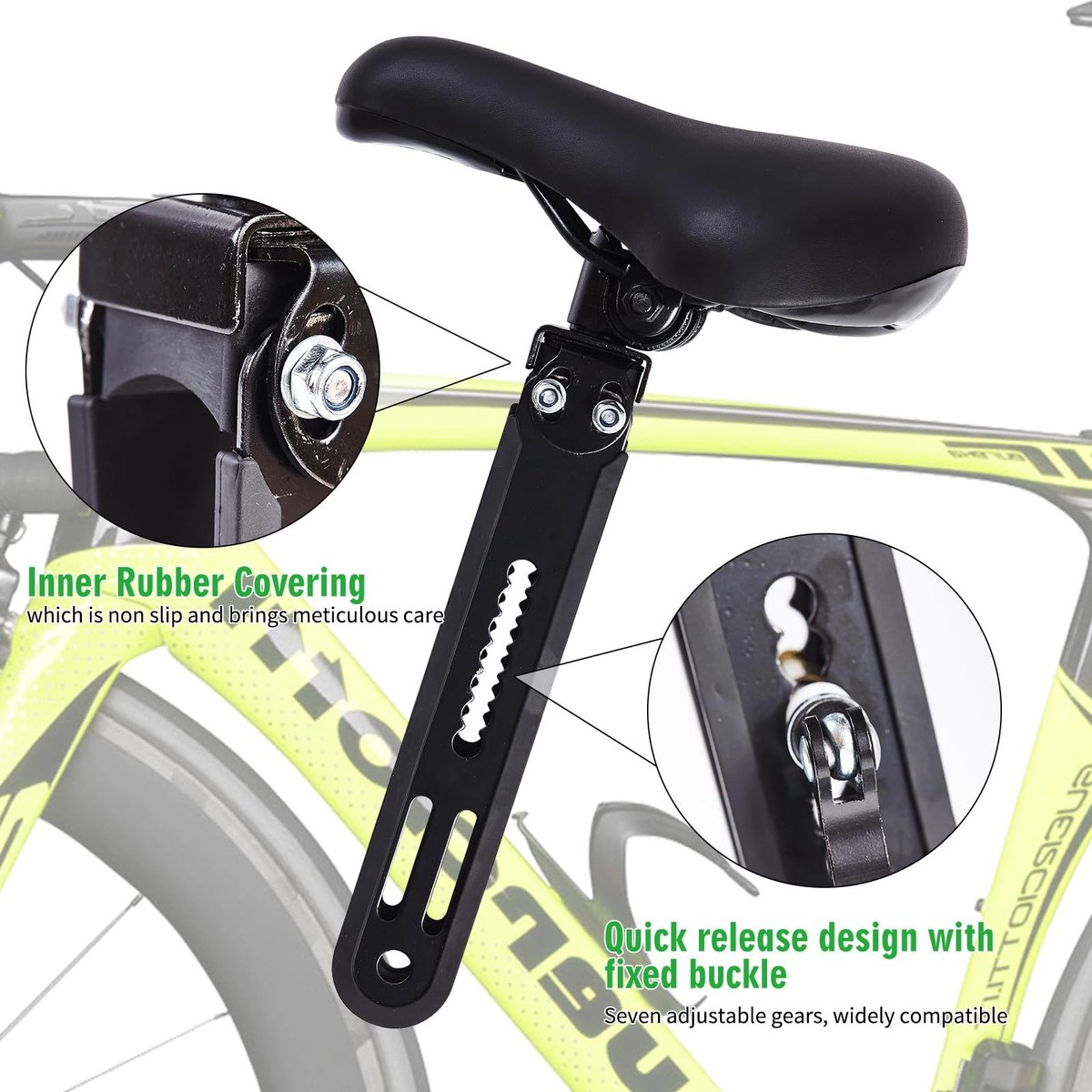 Solidchoice - Fietszadel Universeel met Hoogwaardige Kunstlederen Bekleding
