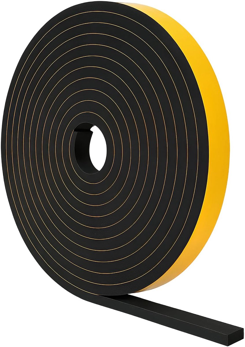 Solidchoice - Hoge Dichtheid Zwart Zelfklevend CR Foam Seal, 5 m