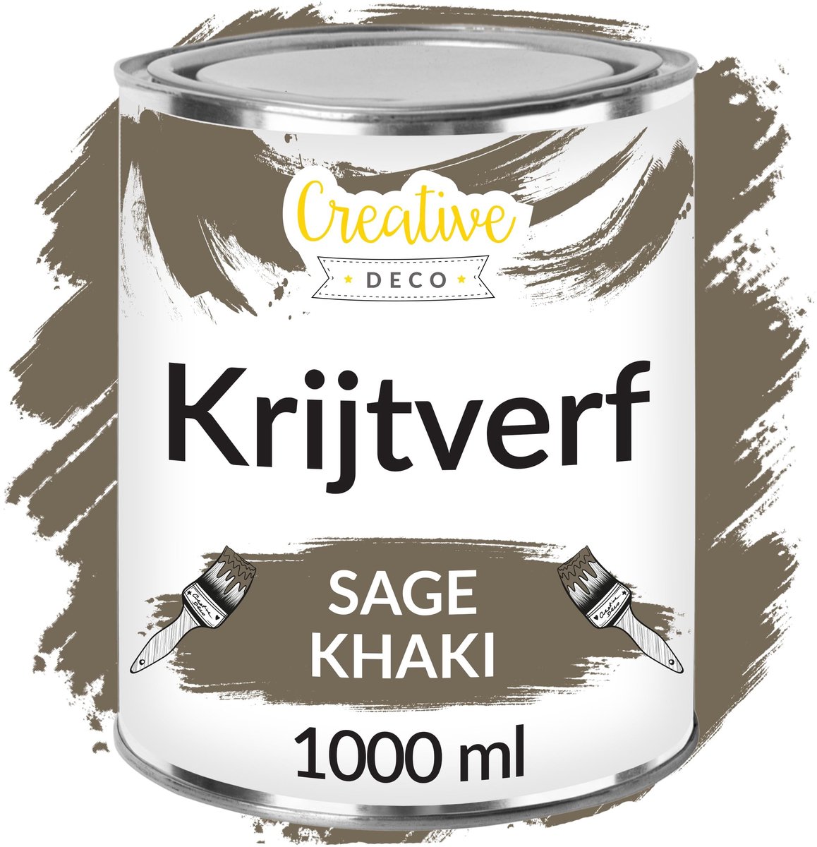 Solidchoice - 1000ml Sage Khaki Krijtverf voor Meubels
