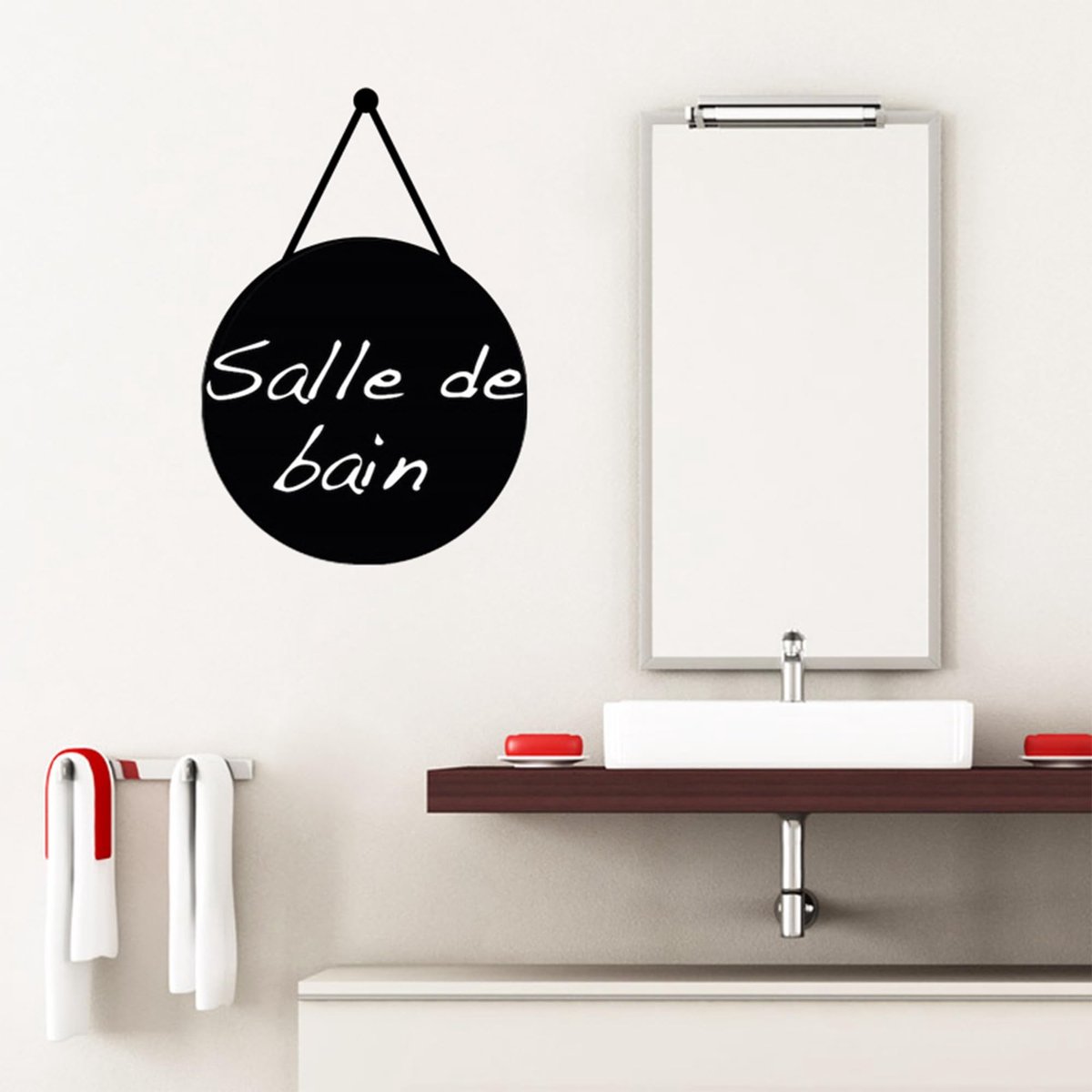 Solidchoice - Zelfklevende Muurstickers Leisteen Schoolbord Hangende Bal